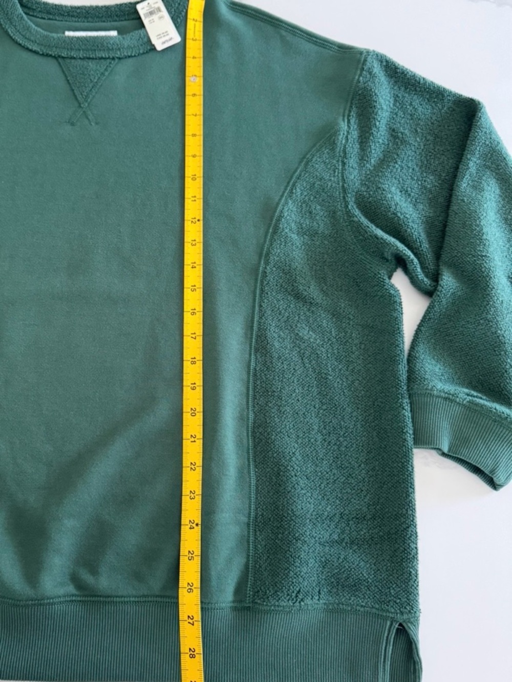 NWT Aerie Tres Chic Chenille Sweatshirt Rugged Green Size M - Picture 3 of 4